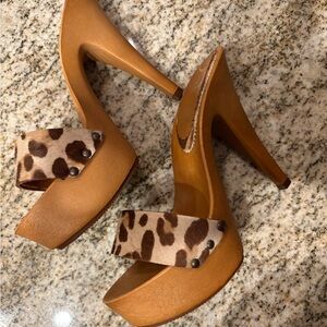 Leopard Print Tan Women's Heels